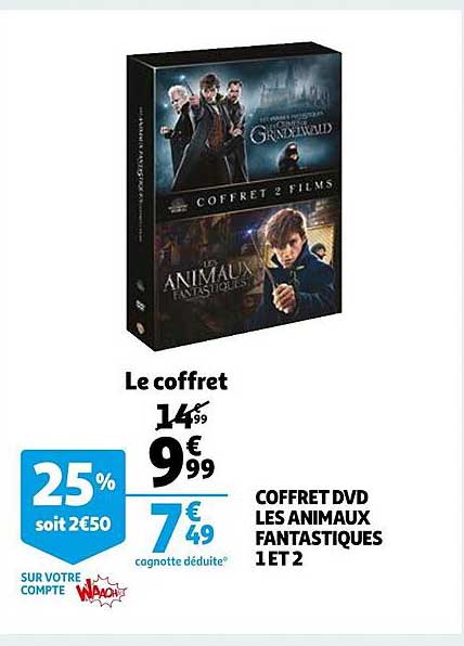 coffret dvd les animaux fantastiques 1 et 2