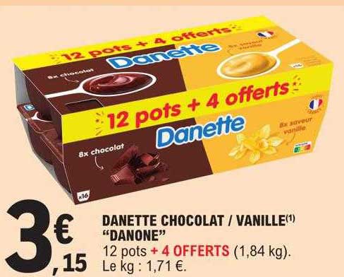Danette Chocolat-vanille "danone"