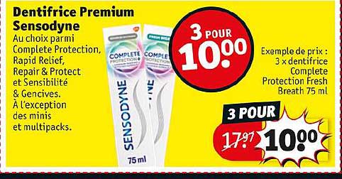 Dentifrice Premium Sensodyne