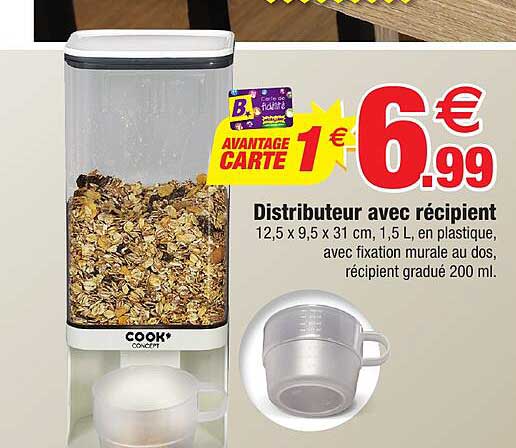 distributeur avec récipient cook concept