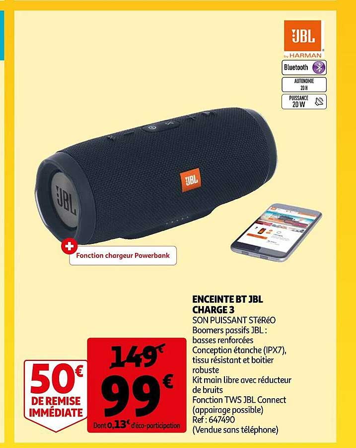 Enceinte Bt Jbl Charge 3