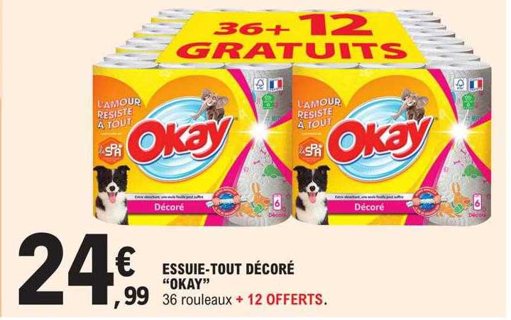 essuie-tout décoré "okay"