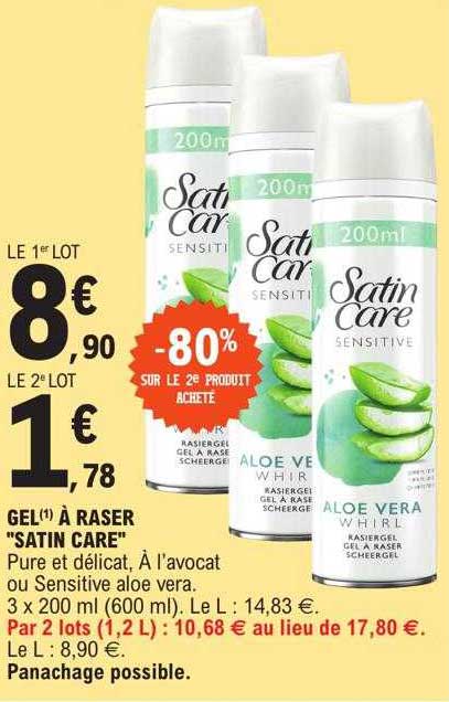 gel à raser "satin care"