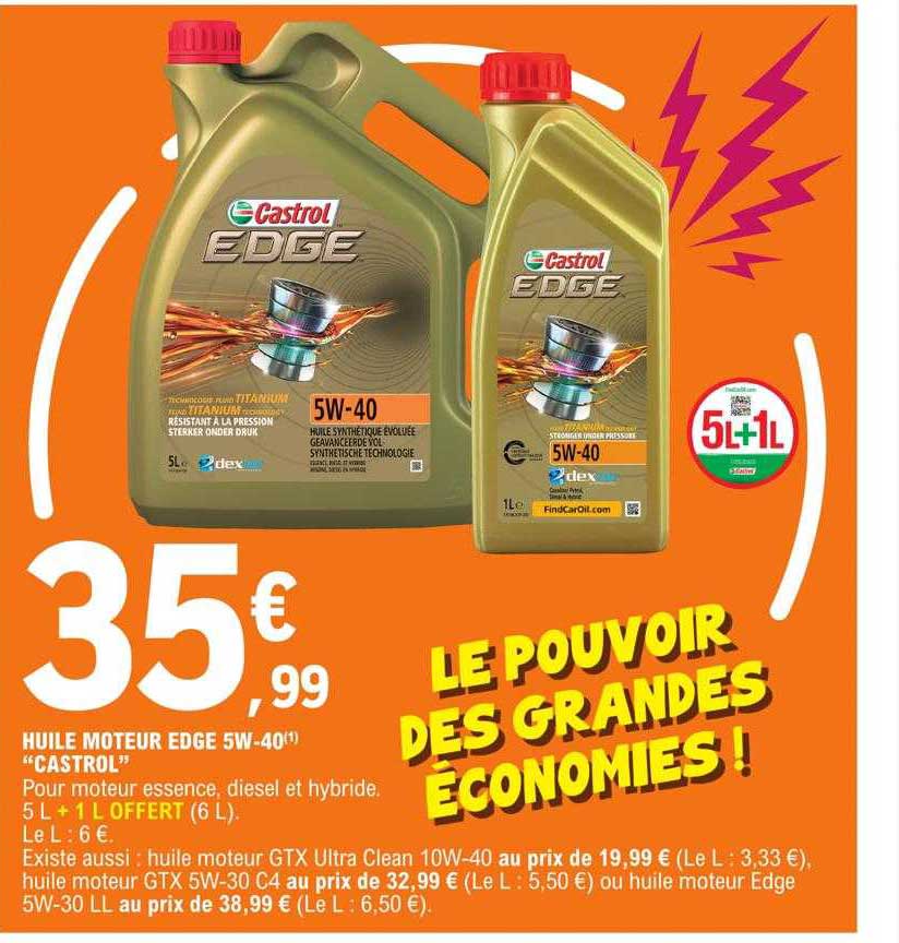 Huile Moteur Edge 5w-40 "castrol"