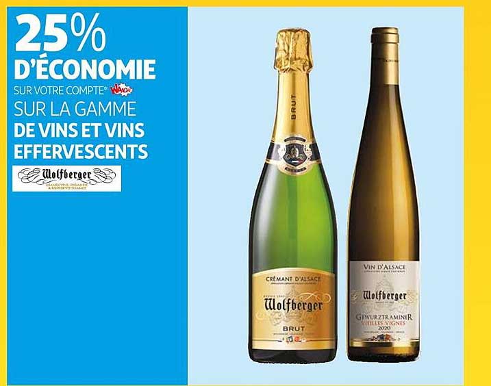 la gamme de vins et vins effervescents wolfberger