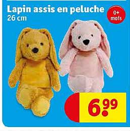 Lapin Assis En Peluche