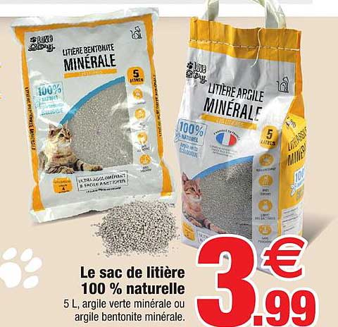 Le Sac De Litière 100% Naturelle