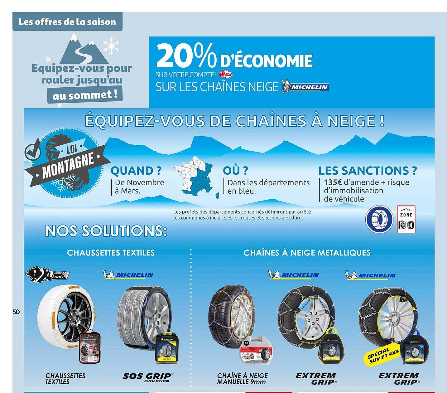 les chaînes neige michelin