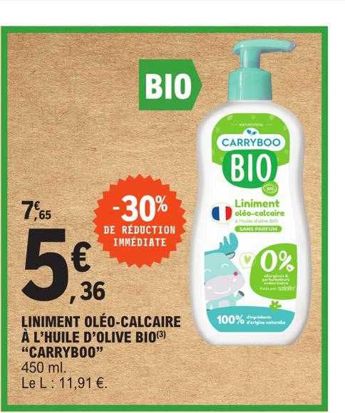 Liniment Oléo-calcaire à L'huile D'olive Bio "carryboo"