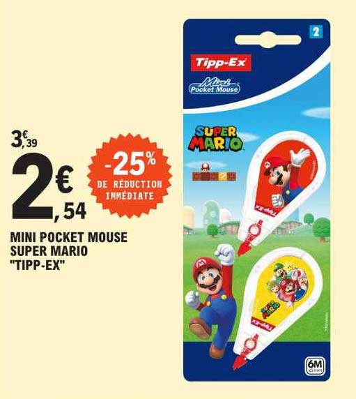 mini pocket mouse super mario "tipp-ex"