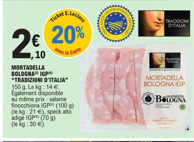mortadella bologna igp "tradizioni d'italia"