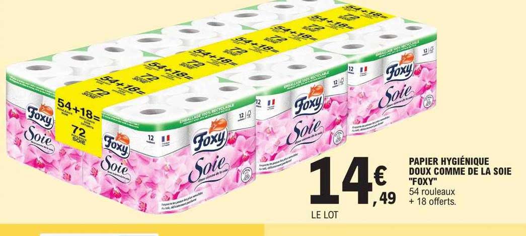 papier hygiénique doux comme de la soie "foxy"