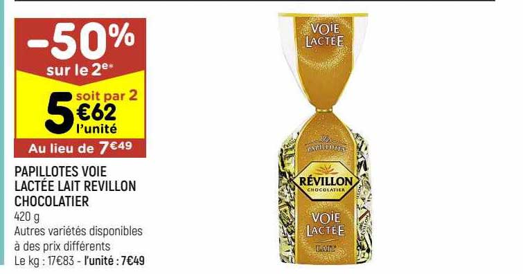 papillotes voie lactée lait Révillon chocolatier