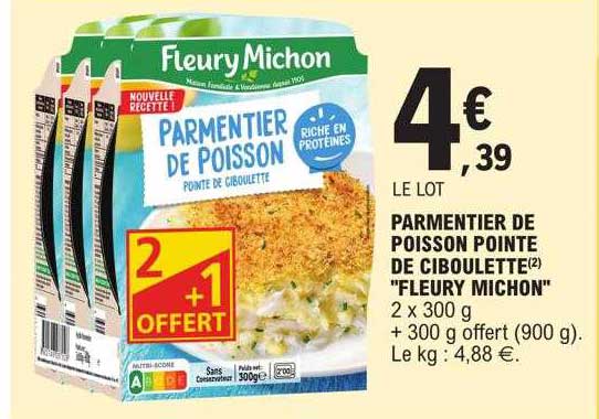 parmentier de poisson pointe de ciboulette "fleury michon"