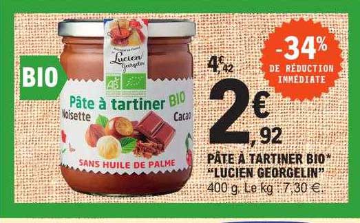 pâte à tartiner bio "lucien georgelin"
