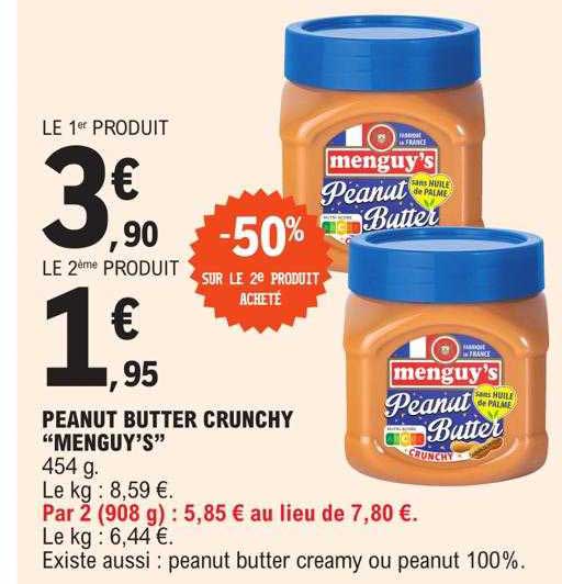 peanut butter crunchy "menguy's"