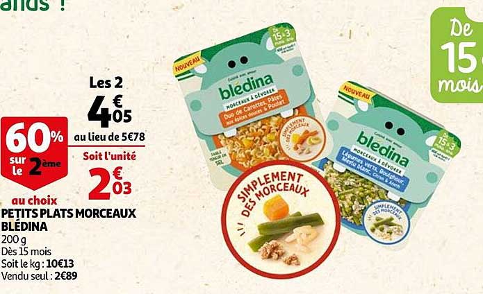 Petits Plats Morceaux Blédina