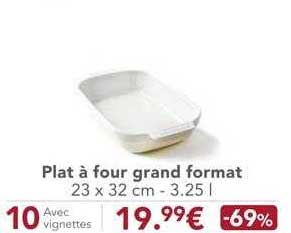 plat à four grand format