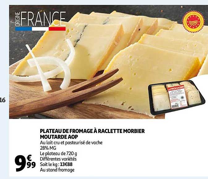 Plateau De Fromage à Raclette Morbier Moutarde Aop