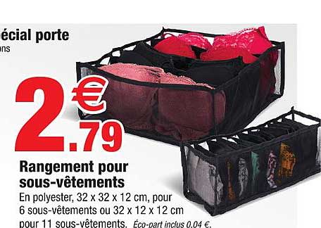 rangement pour sous-vêtements