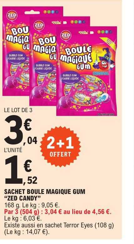 sachet boule magique gum "zed candy"