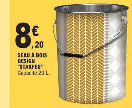 seau à bois design "starfeu"
