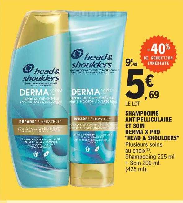 shampooing antipelliculaire et soin derma x pro "head & shoulders"