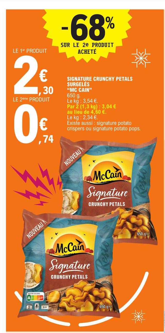 signature crunchy pétals surgelés "mc cain"