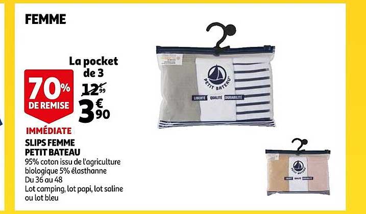slips femme petit bateau