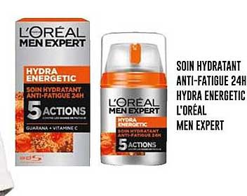 soin hydratant anti-fatigue 24h hydra energetic l'oréal men expert