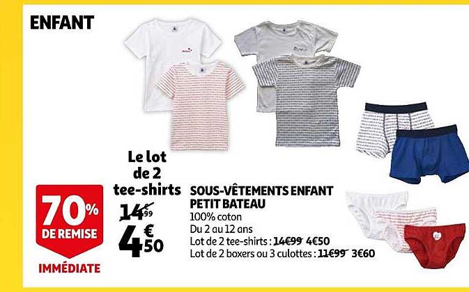 sous-vêtement enfant petit bateau