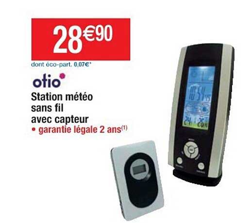Station Météo Sans Fil Avec Capteur Otio