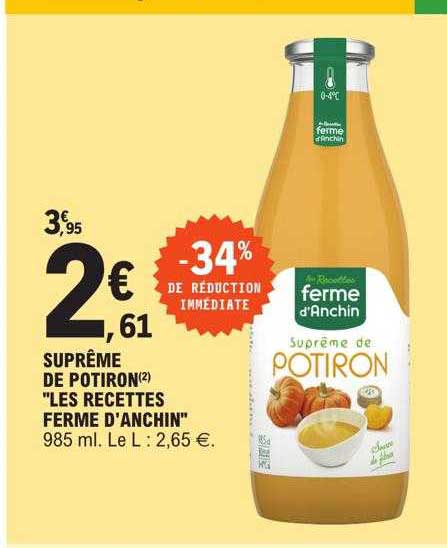 suprême de potiron "les recettes ferme d'anchin"
