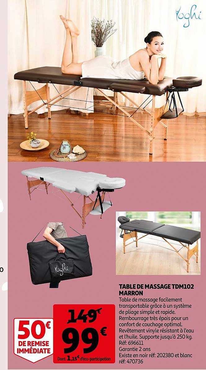 table de massage tdm102 marron