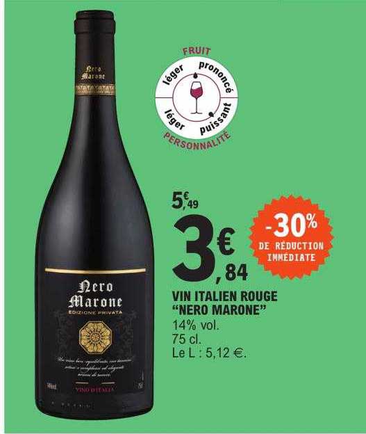 vin italien rouge "nero marone"