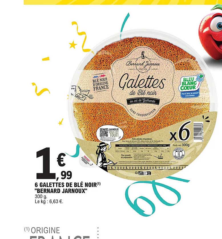6 galettes de blé noir "bernard jarnoux"