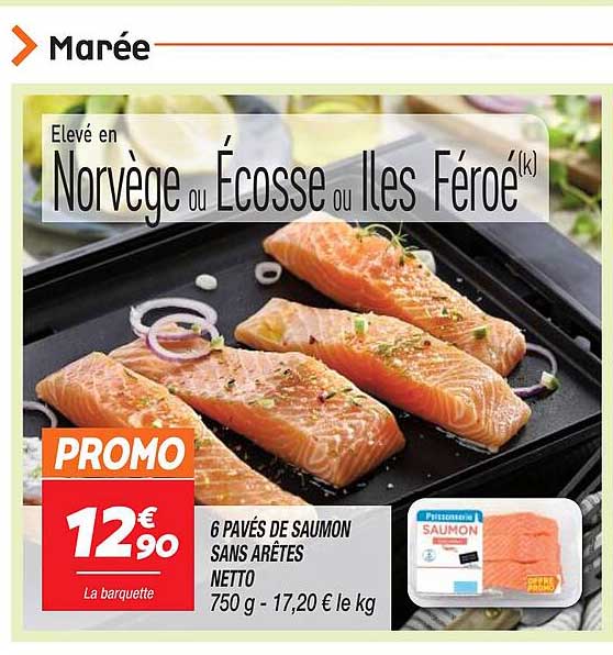 6 pavés de saumon sans arêtes netto