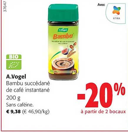 a.vogel bambu succédané de café instantané