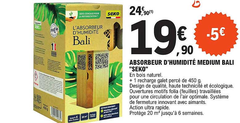 absorbeur d'humidité medium bali "seko"