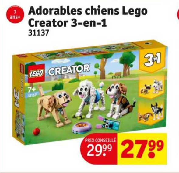 adorables chiens lego creator 3-en-1