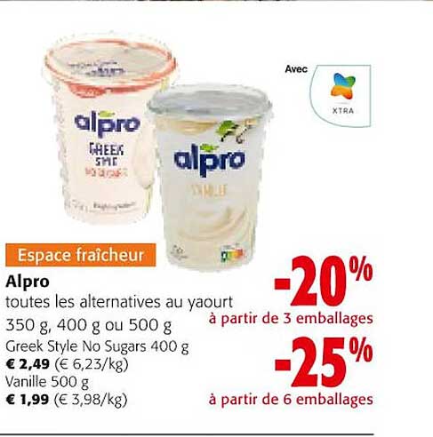 alpro greek style no sugars ou vanille