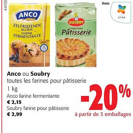anco ou soubry toutes les farines pour pâtisserie