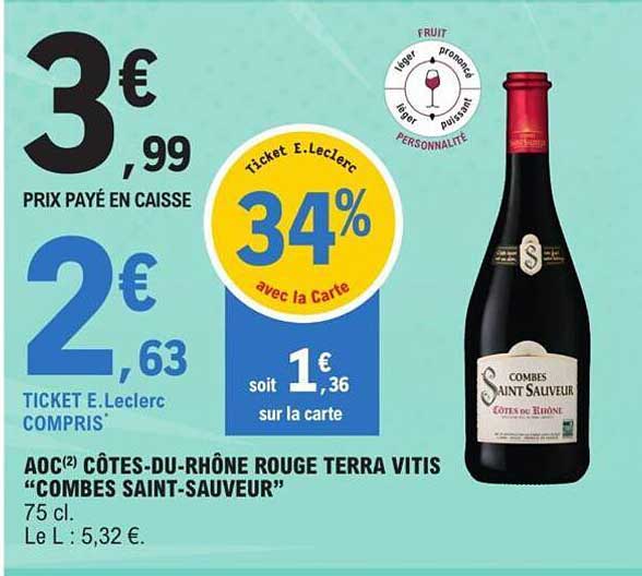 aoc côtes-du-rhône rouge terra vitis "combes saint-sauveur"