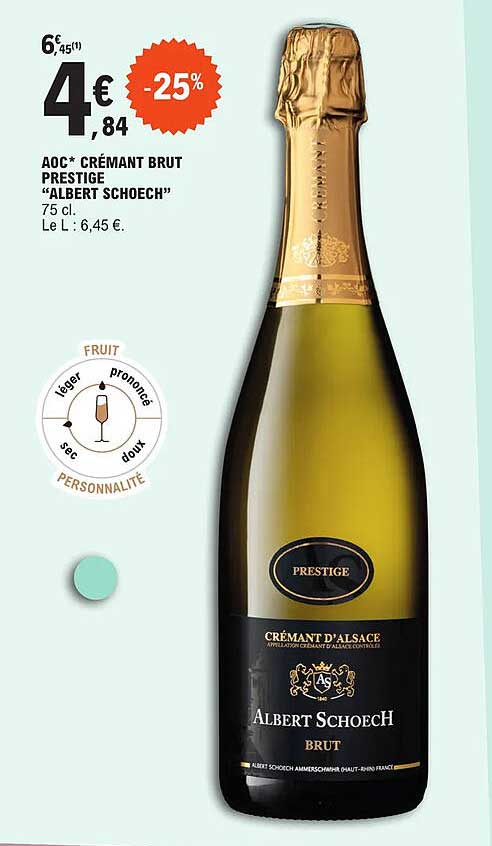 aoc crémant brut prestige "albert schoech"