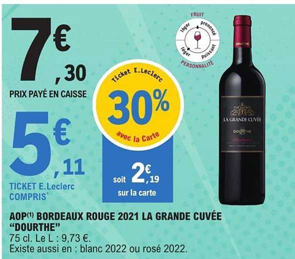 Aop Bordeaux Rouge 2021 La Grande Cuvée "dourthe"