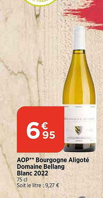 aop bourgogne aligoté domaine bellang blanc 2022