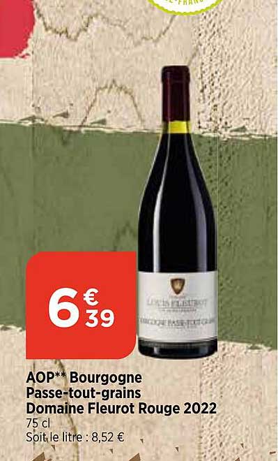 aop bourgogne passe-tout-grains domaine fleurot rouge 2022