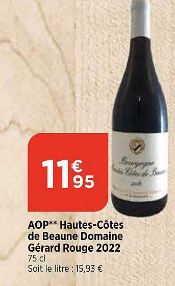 aop hautes-côtes de beaune domaine gérard rouge 2022