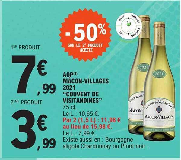 aop mâcon-villages 2021 "couvent de visitandines"