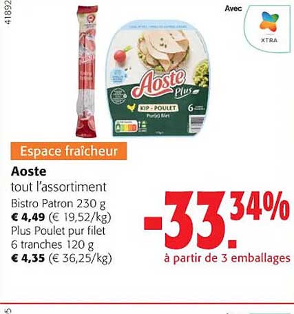 aoste tout l'assortiment